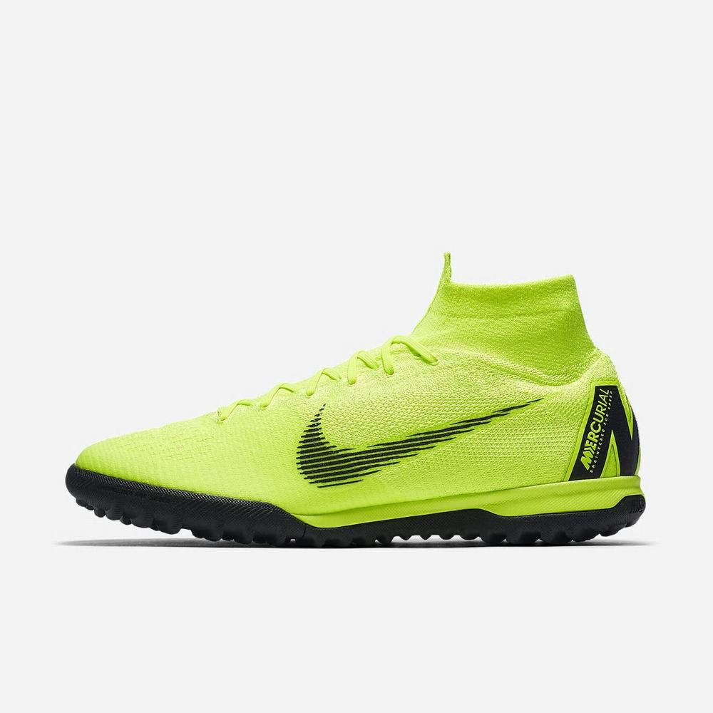 Crampon De Foot Nike SuperflyX 6 Elite TF Fluo 1497-620 Volt/Black Femme | NUQ-95992943